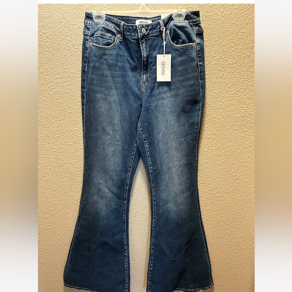 Blue bootcut flare jeans